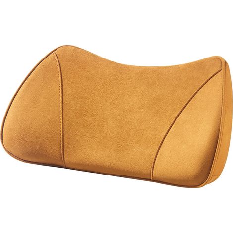 (Jaune, 1 pièce) Rehausseur de siège auto 2 en 1 universel pour conducteur, coussin lombaire en mousse à mémoire de forme, coussin inclinable en suédine, hauteur de siège réglable (1/4)
