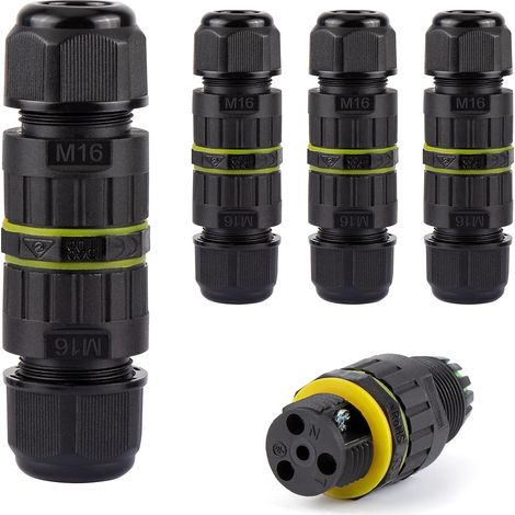 Raccord Électrique Étanches IP68, Lot de 4 Connecteur Électrique Étanches IP68, Domino Etanche Boîte de Jonction pour câble de Ø3-10 mm de diamètre pour jardin et câble souterrain (1/5)
