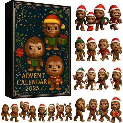 Nouveau calendrier de l'Avent de Noël avec compte à rebours de 24 jours et figurines musicales à collectionner, Calendrier de l'Avent de Noël - A (1/5)