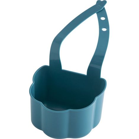 Porte-éponge pour évier en PP et caoutchouc, porte-savon, rangement, support pour robinet, 1 pc (bleu foncé) (1/5)