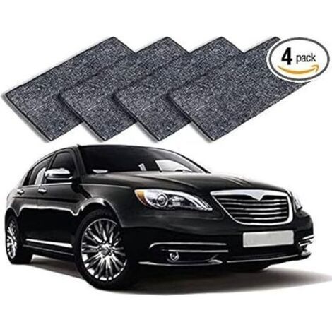 Chiffons microfibre anti-rayures avec paillettes nanoLot de 4 pour réparation et polissage automobile multi-usages (1/4)