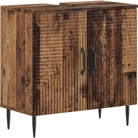 Mueble de lavabo para baño HAARLEM Madera envejecida vidaXL (1/5)
