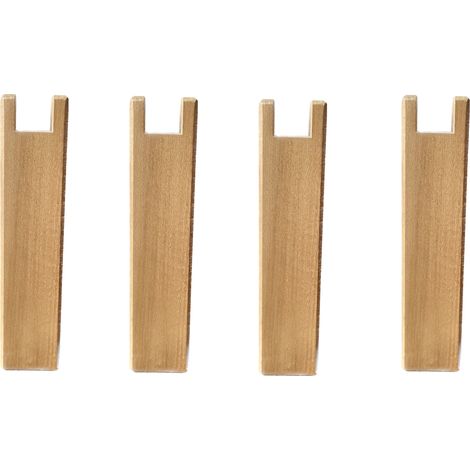 4 pieds carrés pour cadre à lattes bois miel 25 cm (1/2)