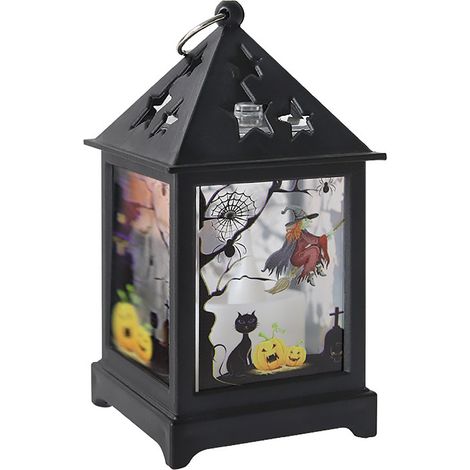 Lanterne d'Halloween (style sorcière) / Bougie électronique portable d'Halloween (1/2)
