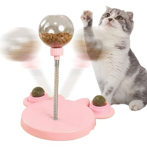 Distributeur de friandises pour Chat - Balle avec Bec verseur et à Chat - (1/5)