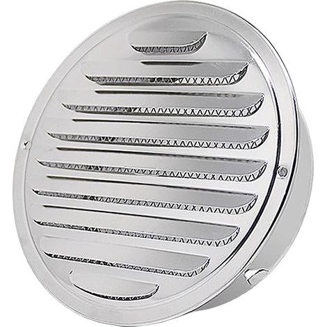 Grille Aération 100 mm Grille d'Aération en Acier Inoxydable Grille Ronde Grille Ventilation Grille d'Evacuation d'Air avec Moustiquaire Grille d’Aération Murale Protège Contre les Insectes (1/5)