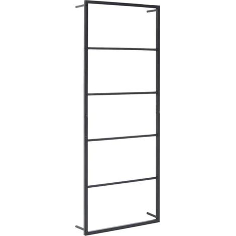 Porte-serviettes noir, 45x10x115 cm, acier. (1/5)