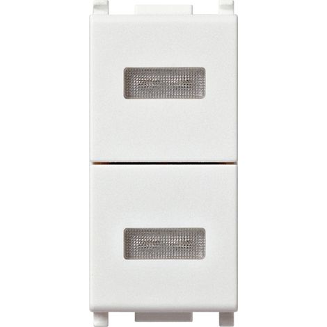 VIMAR - 14388 Doppia spia neutra bianco