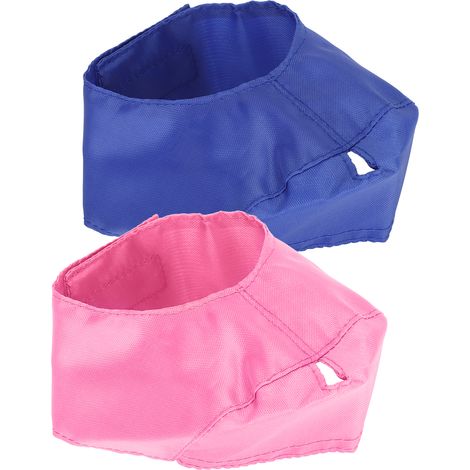 Muselière pour chat en nylon respirant, masque facial pour animaux de compagnie, accessoires de toilettage pour le lavage (bleu rose taille S) (1/5)