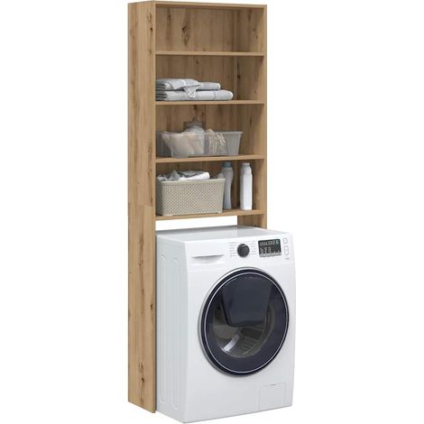 Washing Machine Cabinet Artisan Oak 64x24x190 cm vidaXL