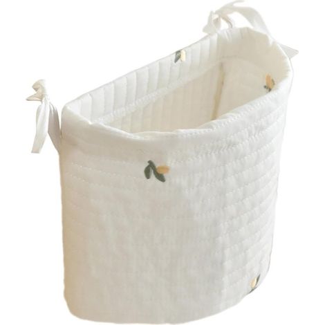 Borsa organizer per culla e giocattoli a doppio scomparto, 1 pezzo - Bianca (1/4)