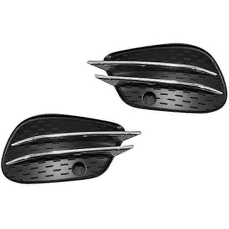 1 paire de caches de feux antibrouillard avant compatibles Mercedes-Benz GLE/GLS W166/X166 (2015-2019), grille de séparation chromée A+ (otyu) (1/5)