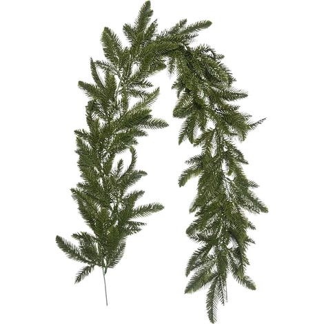Guirlande De Noël - 180 cm - En Plastique Vert - Pour Cheminée Tableau Porte Mur - Décoration Intérieure Extérieure - 1 Pièce (1/5)