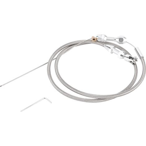 Chevrolet LS 4.8, 5.3, 5.7 und 6.0 Motoren mit 36 Zoll langen Gas- und Zugkabeln aus Edelstahl. (1/5)