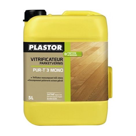 Vitrificador Pur T3 Mono Satinado 5 Litros - Plastor