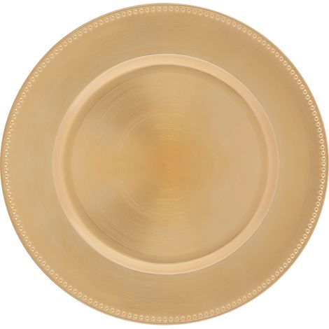 Assiette de présentation billes dorée - Atmosphera créateur d'intérieur (1/2)