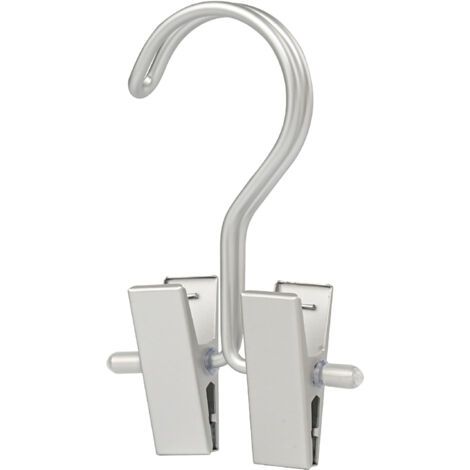 royaluxe-Pinces à bottes, lot de 10, doubles cintre, rangement chaussures & casquettes, alliage d'aluminium, argenté (1/4)