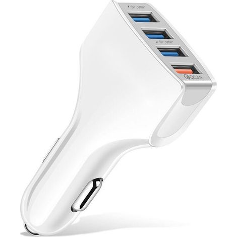 Chargeur de voiture USB VAMRV à 4 ports, 35 W, charge rapide, compatible avec tous les appareils (1/4)