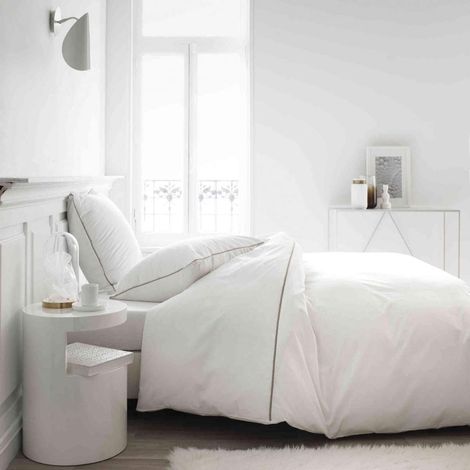 Housse de Couette et Taies d'oreiller, Blanc, 220 x 240 cm (1/3)