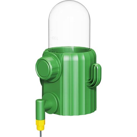 Water Feeder, Water Dispenser, Automatic Cactus Design Easy Fill Sturdy Material Convenient Access Compact Size Secure Placement, Feeding Supplies for Birds