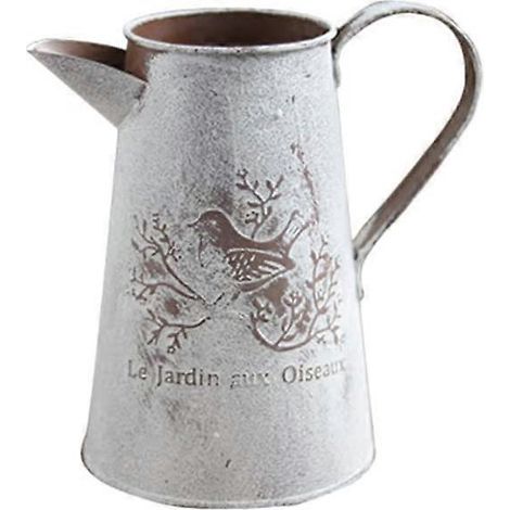Arrosoir en métal, vase à fleurs, seau en étain avec poignée, décoration vintage pour jardin, 17 x 11 x 7 cm