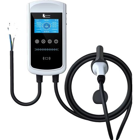 Chargeur de voiture électrique, Contrôle intelligent, Multiples caractéristiques de sécurité, 11KW 16A 3 phases, TYPE2 (1/2)