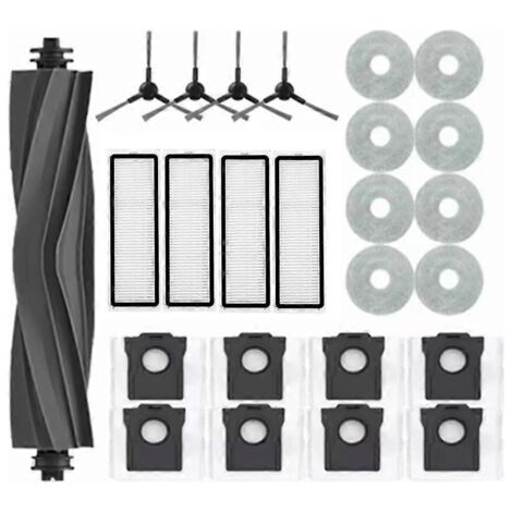 NALOOKAMIC Lot de 25 pièces pour aspirateur robot Dreame Bot L10s Plus : brosse principale, filtre, sac à poussière et accessoires de rechange longue durée