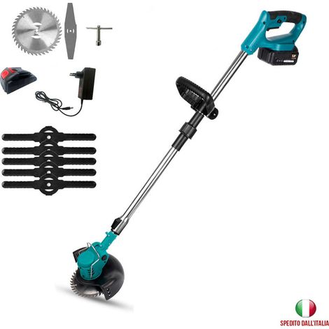 DISCORAMA® DECESPUGLIATORE ELETTRICO A BATTERIA 68V TAGLIAERBA TAGLIABORDI CON ACCESSORI (1/5)