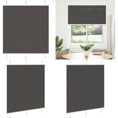 vidaXL Plissee Schwarz 115x100 cm Stoffbreite 114,4 cm Polyester (1/5)