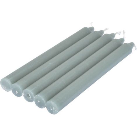 Lot de 5 Bougies Chandelier "Essentiel II" 19cm Gris (1/2)