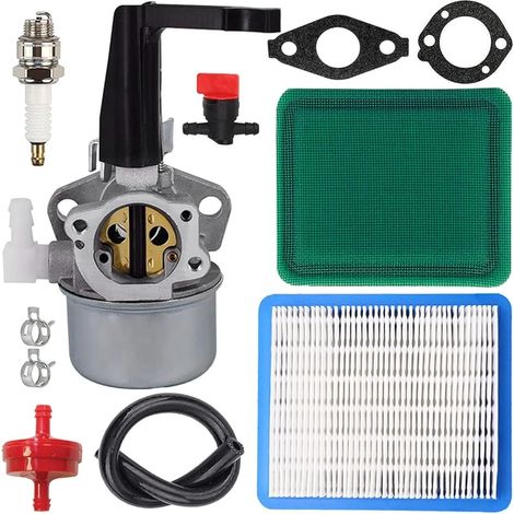 Carburateur pour Briggs & Stratton 110402 110412 215369 Moteur de Barre avec 696065 697422 Carburateur Filtre à air Bougie d'allumage Joints de Tuyau de Carburant (1/5)