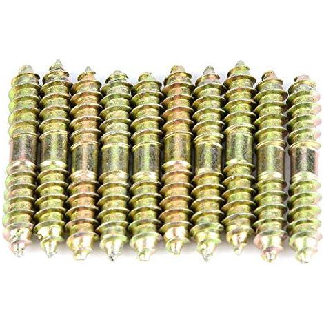 10 pièces 640mm cheville vis bois meubles connecteur Double extrémité vis (1/5)