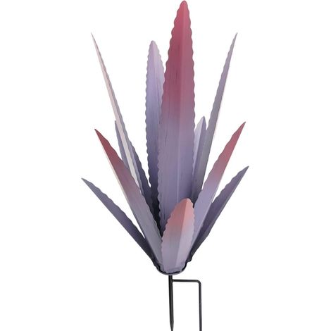 Tequila Sculpture Rustique en métal d'agave DIY, décoration jardin, statue maison, ornement extérieur, figurine violet (1/5)