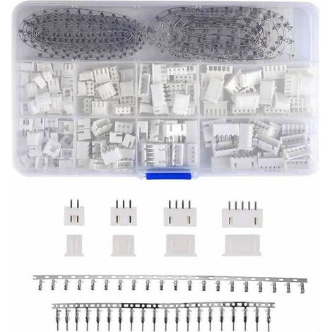 560pcs Kit de Connecteur JST 2.54mm JST-XHP 2/3/4/5 Boîtier de Broche et Kit de Prise d'Adaptateur de Connecteur de Tête de Broche Femelle Male (1/5)