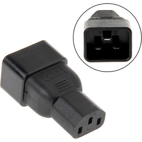 IEC 320 C20 3-poliger Stecker auf C13 3-polige Buchse Netzteil-Konverter-Adapter