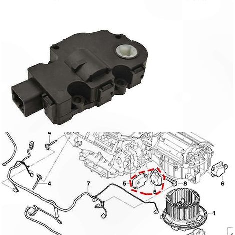 Actionneur de Registre HVAC pour Climatisation Auto, Moteur Servo Unité de Contrôle Évaporateur 64119321034, Compatible BMW Série E87 E90 F20 F30 F32 F33, Modèles 1 3 4 (1/3)
