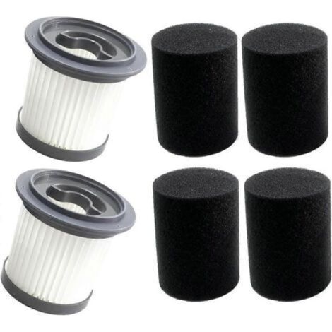 Lot de 2 filtres HEPA et lot de 4 filtres en mousse pour aspirateurs sans fil AIRDIYA VG3, MHRMHR KP1108 et Bieiao (1/5)