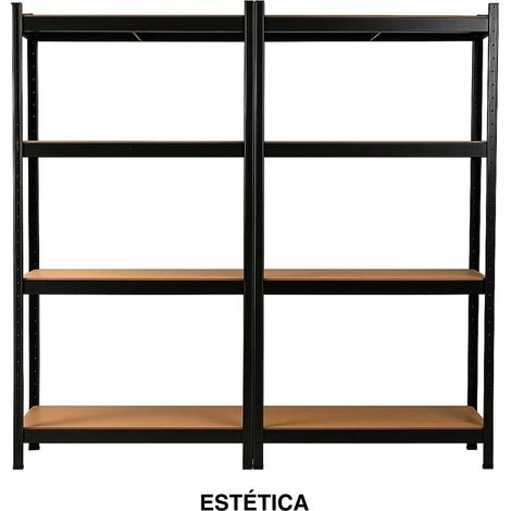 Estantería de garaje metálica robusta 160x160 cm: alta resistencia, modular, fácil de montar