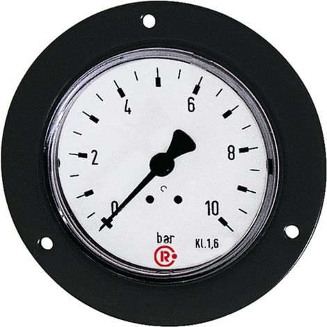Riegler Standardmano., Frontring schwarz, G 1/4 hinten, 0-16,0 bar, Ã˜ 63 (1/2)