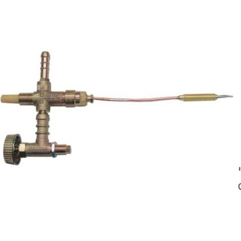 RUBINETTO FORNELLONE GAS BOMBOLA + VALVOLA DI SICUREZZA TERMOCOPPIA FER 268073