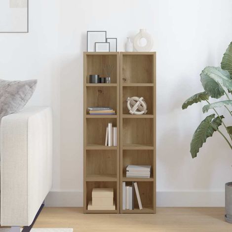 CD Cabinets 2 pcs Artisan Oak 21x16x93.5 cm Engineered Wood vidaXL