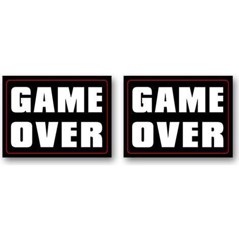 Pegatinas para zapatos "Game Over", 2 unidades, 1 paquete