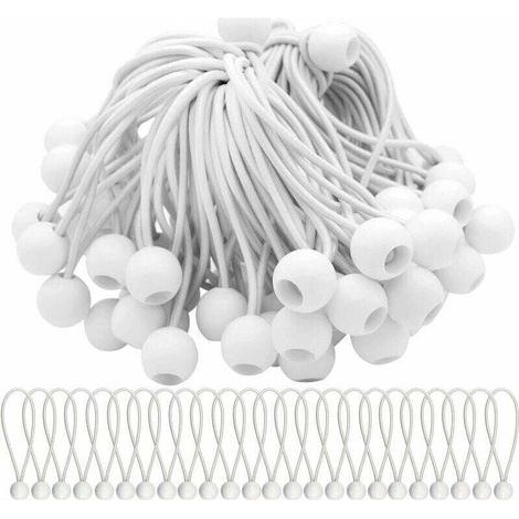 Lot de 75 Cordons Élastiques avec Boules Sandow Idéal pour Attacher Chapiteaux, Tentes, Bannières et Bâches (1/5)