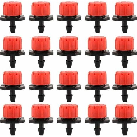 Goutteurs d'irrigation goutte à goutte 100PCS, buses d'arrosage émetteur de jardin, irrigation goutte à goutte automatique réglable à 360 ° pour serre de plantes pelouse bricolage (1/5)