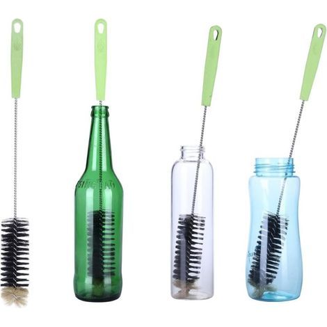 Extra lange Flaschenbürste, Flaschenbürstenreiniger für schmale Flaschen wie Bier, Wein, Kombucha, Dekanter, Wasserflaschen und Thermoskannen (40 cm) (1/5)