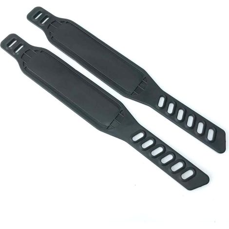 Sangle de Pédale - Caoutchouc et Plastique - Ajustable 31 cm - Pour Vélo Stationnaire et Équipement Fitness - 2 Paires (4 Pièces) (1/5)
