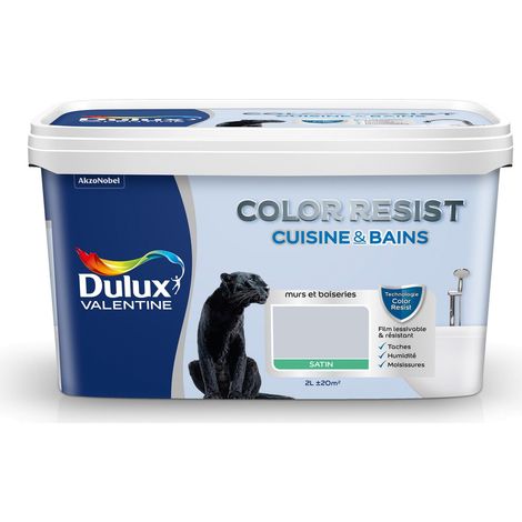 Peinture Color Resist Cuisine & Bains Satin Hammam 2 L - Dulux Valentine