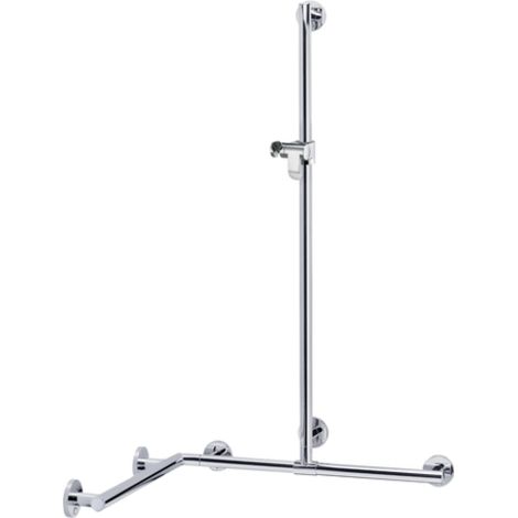 KEUCO PLAN Care Duschhandlauf mit Brausestange, Breite 797mm,
