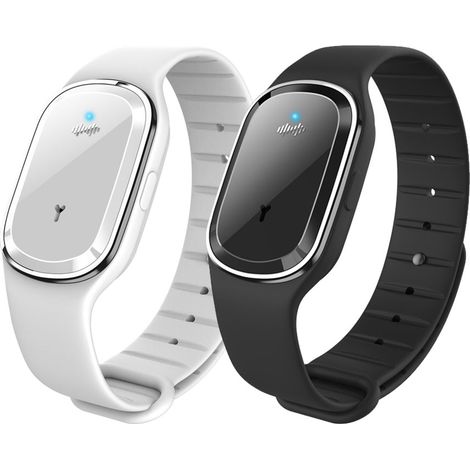 Bracelet Anti-moustiques - Ultrasons Rechargeable USB - Pour Adultes Et Enfants - Lot De 2 (1/5)
