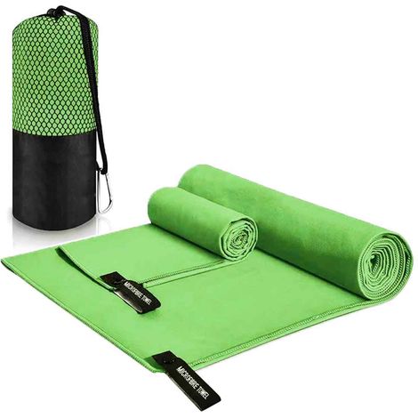 Serviette en microfibre avec sac de transport - Serviette de sport polyvalente et à séchage rapide (1/5)